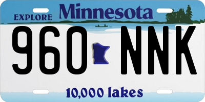 MN license plate 960NNK