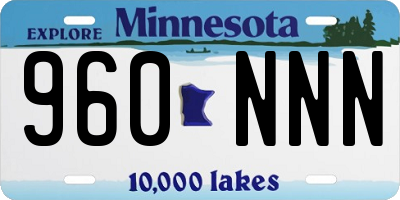 MN license plate 960NNN