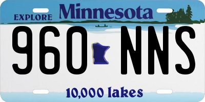 MN license plate 960NNS