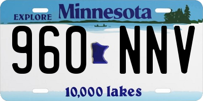 MN license plate 960NNV