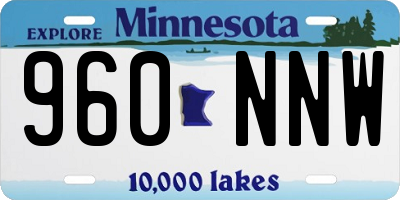 MN license plate 960NNW