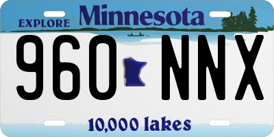 MN license plate 960NNX