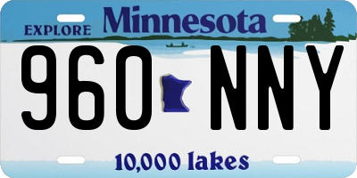 MN license plate 960NNY