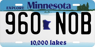 MN license plate 960NOB