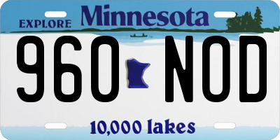MN license plate 960NOD