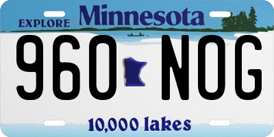 MN license plate 960NOG