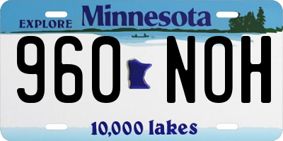 MN license plate 960NOH