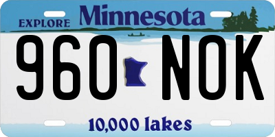 MN license plate 960NOK