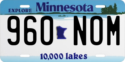 MN license plate 960NOM