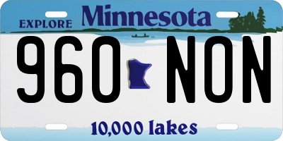 MN license plate 960NON