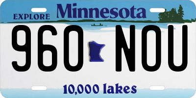MN license plate 960NOU