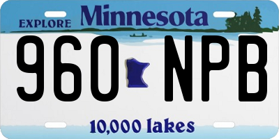 MN license plate 960NPB