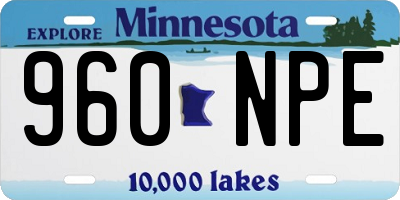 MN license plate 960NPE