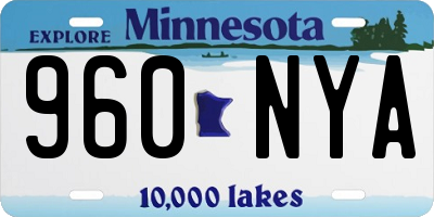 MN license plate 960NYA