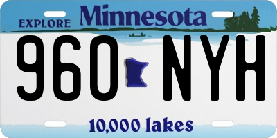 MN license plate 960NYH