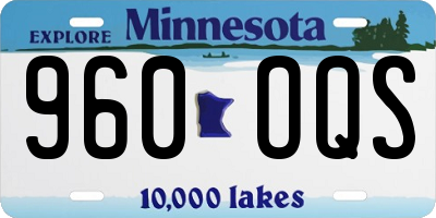 MN license plate 960OQS