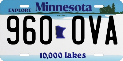 MN license plate 960OVA