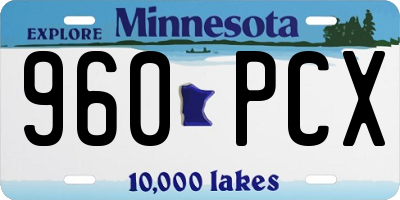 MN license plate 960PCX