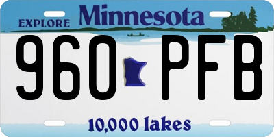 MN license plate 960PFB