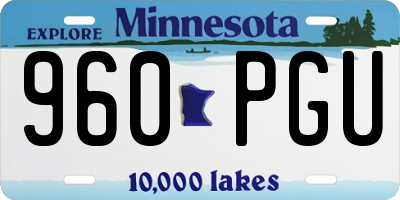 MN license plate 960PGU