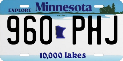 MN license plate 960PHJ