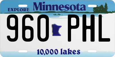 MN license plate 960PHL