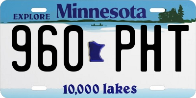 MN license plate 960PHT