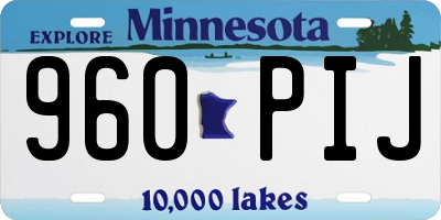MN license plate 960PIJ