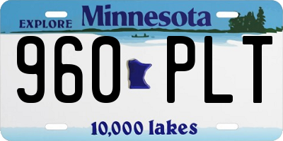 MN license plate 960PLT