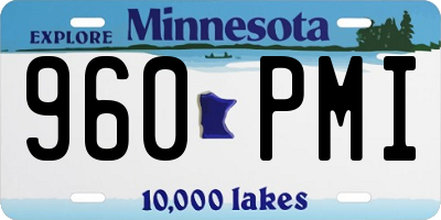 MN license plate 960PMI