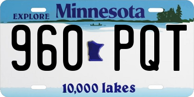 MN license plate 960PQT
