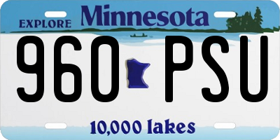 MN license plate 960PSU