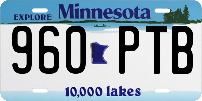 MN license plate 960PTB
