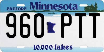MN license plate 960PTT