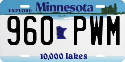 MN license plate 960PWM