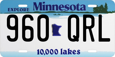 MN license plate 960QRL