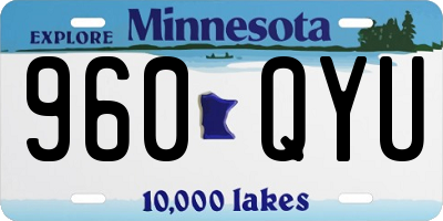 MN license plate 960QYU