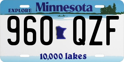 MN license plate 960QZF