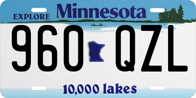 MN license plate 960QZL