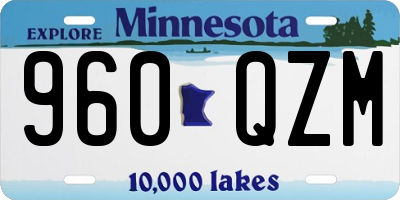 MN license plate 960QZM