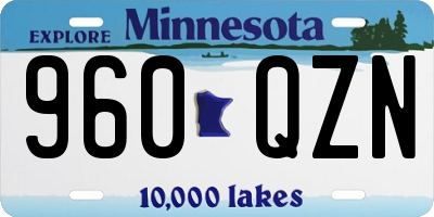 MN license plate 960QZN