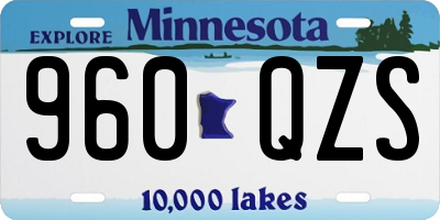 MN license plate 960QZS