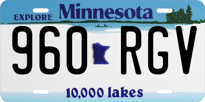 MN license plate 960RGV