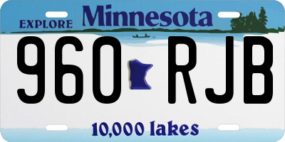 MN license plate 960RJB