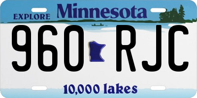 MN license plate 960RJC