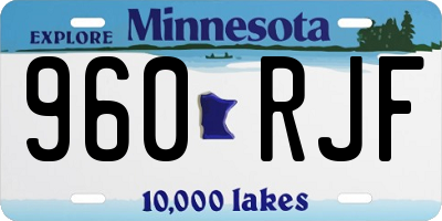 MN license plate 960RJF