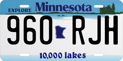 MN license plate 960RJH