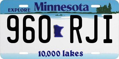 MN license plate 960RJI