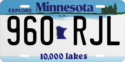 MN license plate 960RJL