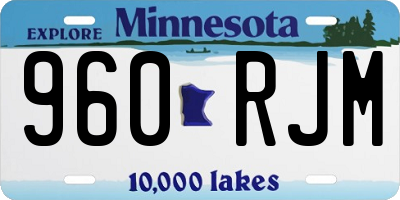 MN license plate 960RJM